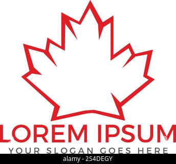 Maple leaf logo design. Canada symbol logo. Stock Vector