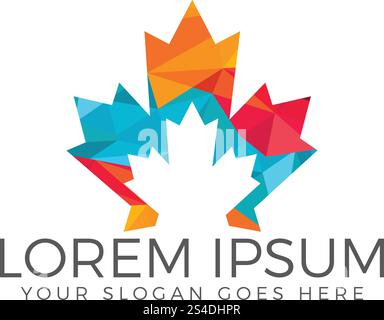 Maple leaf logo design. Canada symbol logo. Stock Vector