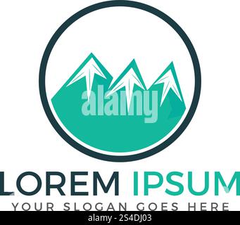 Mountain logo vector. Mountain explorer vector design. Stock Vector