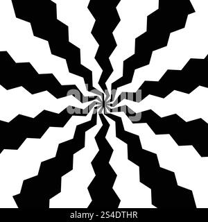Bauhaus Abstract Wavy Backgrounds. Cool Squire Geometric  Card Design. Optical Illusion Shape Texture. Stock Vector
