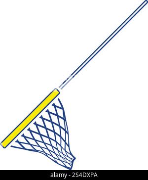 Icon of Fishing net . Thin line design. Vector illustration. Stock Vector