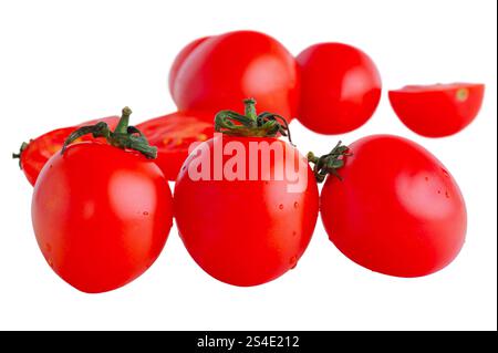 Ripe red tomatoes isolate on white. Vegetable, tomato Stock Photo