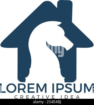 Chess home vector logo design. Chess club vector logo. Stock Vector