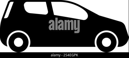 Mini car Compact shape for travel racing icon set grey black color ...