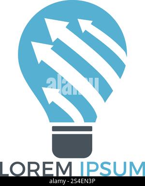 Arrows with light bulb logo concept Stock Vector Image & Art - Alamy