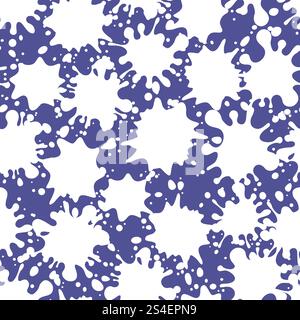 Milk blots with splashes drops seamless pattern. Abstract background grunge texture illustration vector. Milk blots with splashes drops seamless pattern Stock Vector