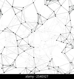 Molecular and atom structure with plexus 3d polygons. Creative vector drawing. Molecular atom technology line and dots illustration. Molecular and atom structure with plexus 3d polygons. Creative vector drawing Stock Vector