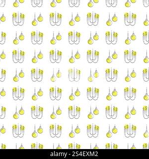 Lighting seamless pattern - seamless texture with lamps. Vector illustration background. Lighting seamless pattern - seamless texture with lamps Stock Vector