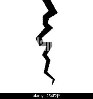 Crack on a cement wall. Stock Vector