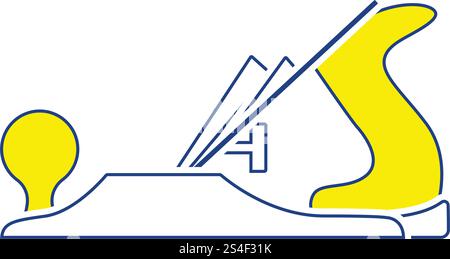 Icon of jack-plane. Thin line design. Vector illustration. Stock Vector