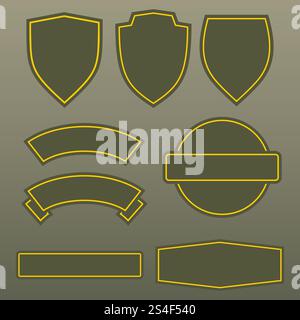 Military colors army patches template design. Set of symbol army icon ...