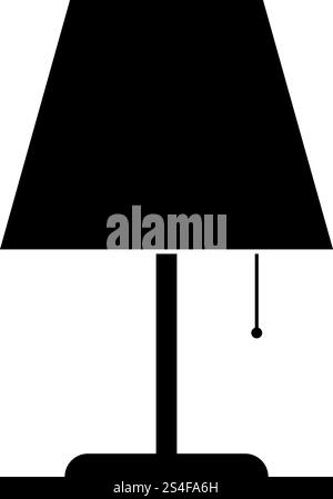 Table lamp Night lamp Clasic lamp icon black color vector illustration flat style simple image Stock Vector