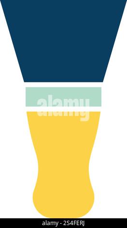 Putty knife icon. Flat color design. Vector illustration. Stock Vector