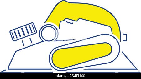 Icon of electric planer. Thin line design. Vector illustration. Stock Vector
