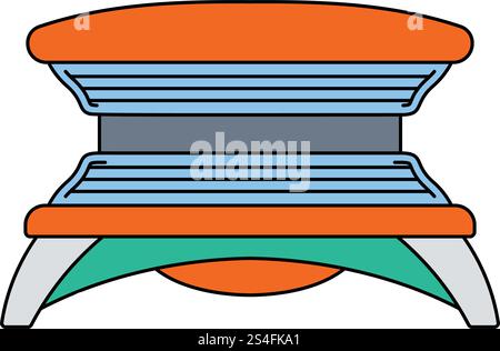 Flat design icon of Solarium in ui colors. Vector illustration. Stock Vector