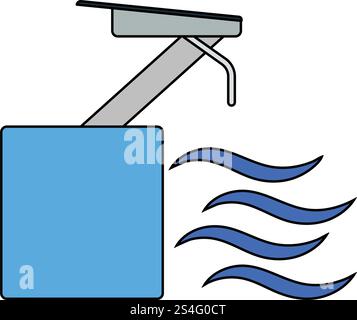 Diving stand icon. Vector illustration. Stock Vector