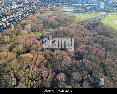 aerial view of bexhill downs ,woodland and park at bexhill on sea east sussex Stock Photo