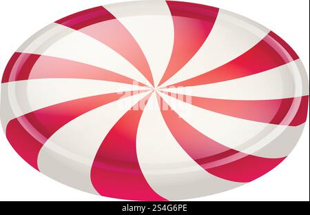 Swirl candy icon. Isometric of swirl candy vector icon for web design isolated on white background. Swirl candy icon, isometric style Stock Vector