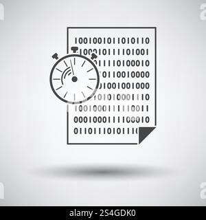 Fast Development Icon on gray background, round shadow. Vector illustration. Stock Vector