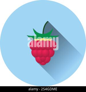 Icon Of Raspberry In Ui Colors. Flat Color Design. Vector Illustration ...