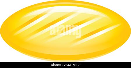 Yellow candy icon. Isometric of yellow candy vector icon for web design isolated on white background. Yellow candy icon, isometric style Stock Vector
