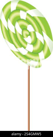 Swirl lollipop icon. Isometric of swirl lollipop vector icon for web design isolated on white background. Swirl lollipop icon, isometric style Stock Vector