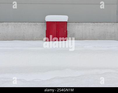 Abstract Santa Hat: Urban Minimalism in Winter Stock Photo