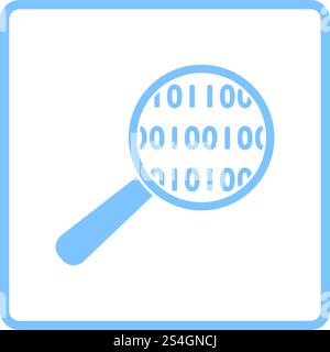 Data Analysing Icon. Blue Frame Design. Vector Illustration Stock ...