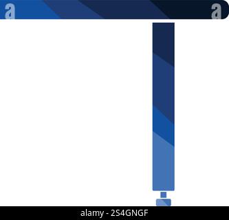 Briefing table console icon. Flat color design. Vector illustration. Stock Vector