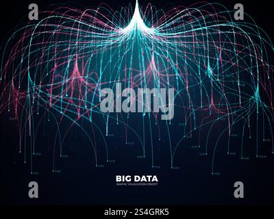 Binary code. Visual representation of binary data. big data concept ...