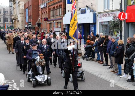 veterans marching in loughborough on remembrance day 2024 Stock Photo