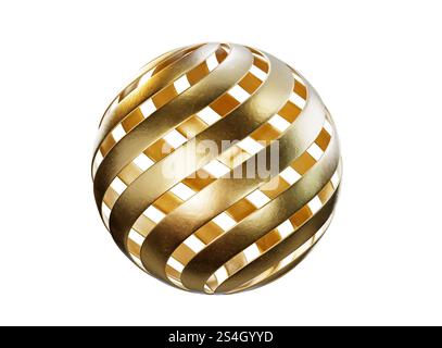 Abstract 3d sphere. Elements for design. Soccer ball. Clipping path. 3d illustration. Stock Photo