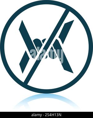Barbed wire icon. Shadow reflection design. Vector illustration. Stock Vector