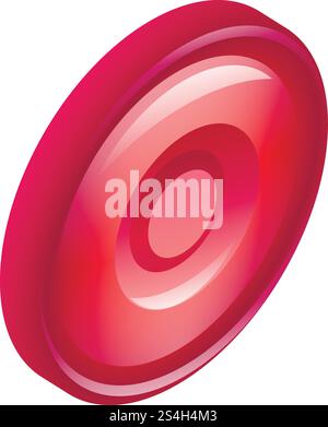 Sugar candy icon. Isometric of sugar candy vector icon for web design isolated on white background. Sugar candy icon, isometric style Stock Vector