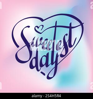 Sweetest day text logo. Simple illustration of sweetest day text vector logo for web design. Sweetest day text logo, simple style Stock Vector