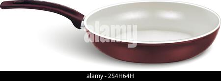 White griddle icon. Realistic illustration of white griddle vector icon for web design isolated on white background. White griddle icon, realistic style Stock Vector