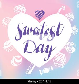 Heart sweetest day logo. Simple illustration of heart sweetest day vector logo for web design. Heart sweetest day logo, simple style Stock Vector