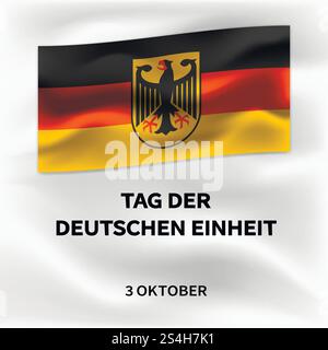 German october unity day concept background. Isometric illustration of german october unity day vector concept background for web design. German october unity day concept background, isometric style Stock Vector