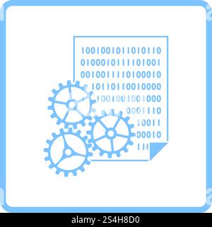 App Development Icon. Blue Frame Design. Vector Illustration. Stock Vector