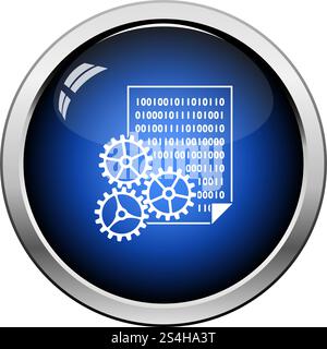 App Development Icon. Glossy Button Design. Vector Illustration. Stock Vector