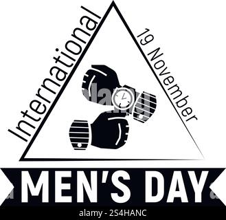 Mens day hand watch icon. Simple illustration of mens day hand watch vector icon for web design isolated on white background. Mens day hand watch icon, simple style Stock Vector