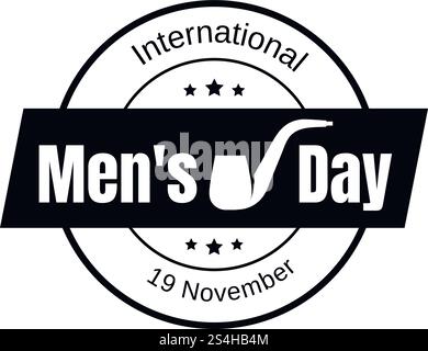 Mens day icon. Simple illustration of mens day vector icon for web design isolated on white background. Mens day icon, simple style Stock Vector