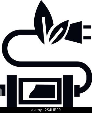Eco plug icon. Simple illustration of eco plug vector icon for web design isolated on white background. Eco plug icon, simple style Stock Vector