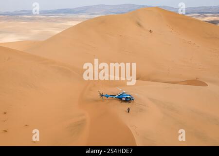 helicopter november during the Stage 9 of the Dakar 2026, on January 13