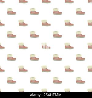 Winter woman shoe pattern seamless repeat background for any web design. Winter woman shoe pattern seamless Stock Vector