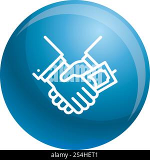 Hand money bribery icon. Outline hand money bribery vector icon for web design isolated on white background. Hand money bribery icon, outline style Stock Vector