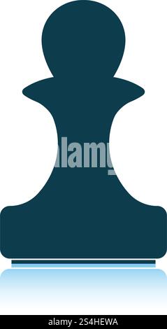 Stamp icon. Shadow reflection design. Vector illustration. Stock Vector