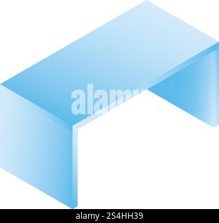 Office table icon. Isometric of office table vector icon for web design isolated on white background. Office table icon, isometric style Stock Vector