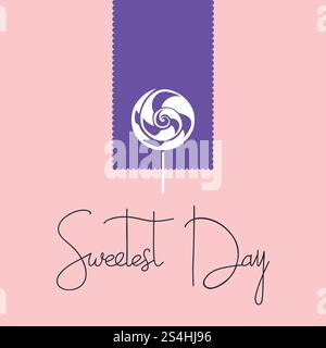 Candy sweetest day logo. Simple illustration of candy sweetest day vector logo for web design. Candy sweetest day logo, simple style Stock Vector