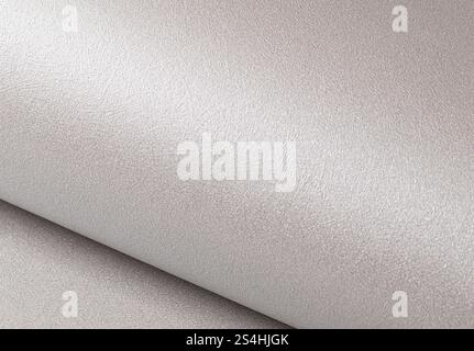 Silver gray paper background with a metallic crosshatch texture and pearlescent gloss. Light reflective tones and a grainy surface create a radiant, l Stock Photo